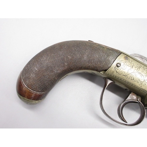 12 - Six shot 120 bore percussion pepperbox revolver by T.Conway Manchester, 3