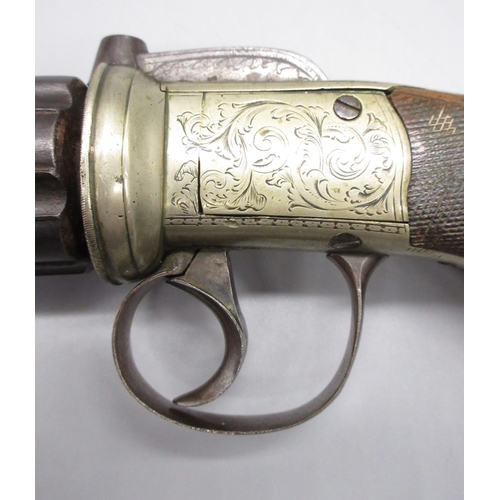 12 - Six shot 120 bore percussion pepperbox revolver by T.Conway Manchester, 3