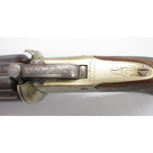 12 - Six shot 120 bore percussion pepperbox revolver by T.Conway Manchester, 3