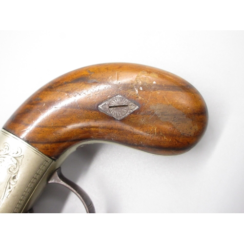 13 - Six shot 120 bore percussion pepperbox revolver by Powell, 2.75