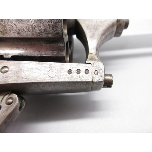 2 - French ten shot 13mm pinfire revolver, 6