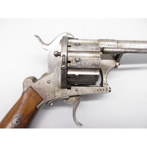 2 - French ten shot 13mm pinfire revolver, 6