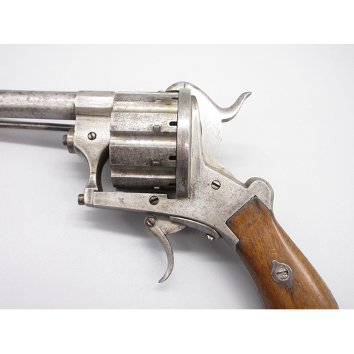 2 - French ten shot 13mm pinfire revolver, 6