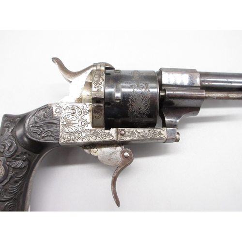3 - French Lefaucheux 10mm six shot pinfire revolver, 5.5