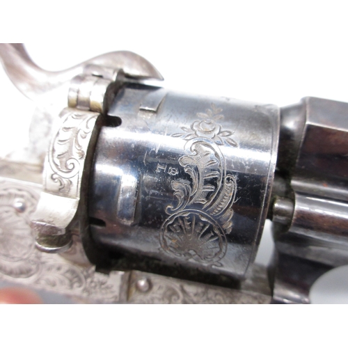 3 - French Lefaucheux 10mm six shot pinfire revolver, 5.5