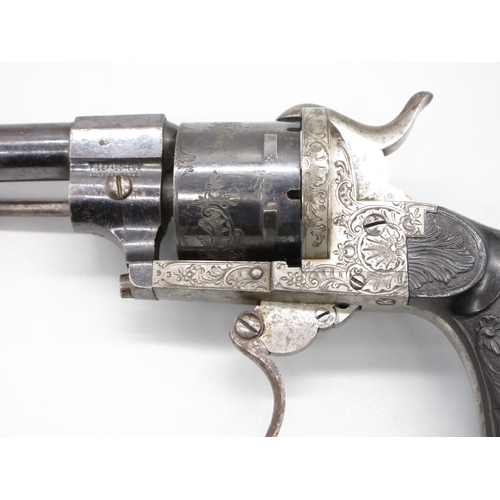 3 - French Lefaucheux 10mm six shot pinfire revolver, 5.5