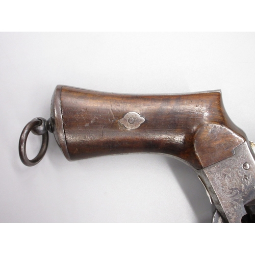 4 - Belgium 13mm six shot pinfire revolver, 5.5