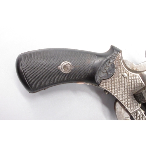 5 - Small Belgian 7mm six shot pinfire revolver, 3.5