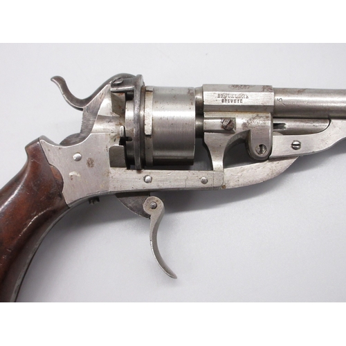 8 - Unusual Belgian 7mm pinfire revolver, 3.5