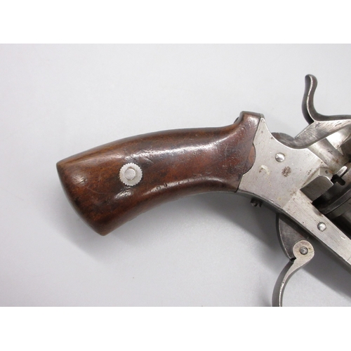 8 - Unusual Belgian 7mm pinfire revolver, 3.5