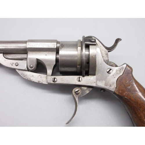 8 - Unusual Belgian 7mm pinfire revolver, 3.5