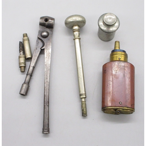17 - Fine cased six shot Williams & Powell 100 bore percussion pepperbox revolver, 2.25