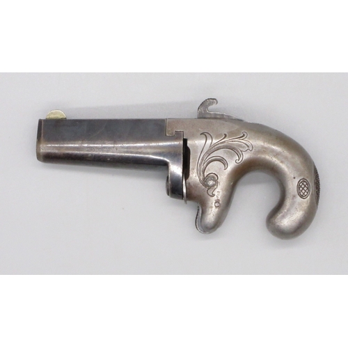 18 - Colt No.1 .41 rimfire Derringer pistol, the barrel with details to the top rib and Hartford address,... 