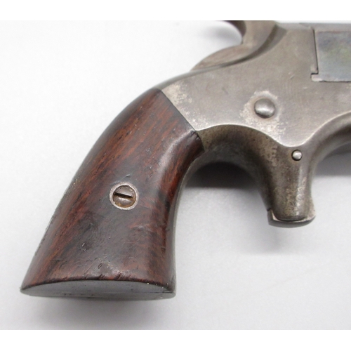 21 - Southerner single shot .41 rimfire Derringer pistol by `Brown MFG Co Newburyport Mass. Pat Apr 9 186... 