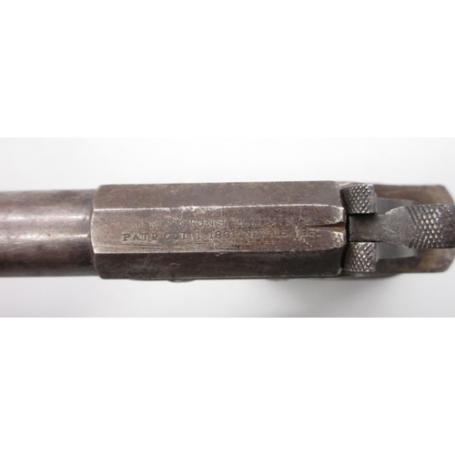 23 - Remington .41 rimfire split breach single shot saw handled Derringer pistol, 4