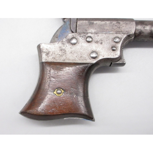 23 - Remington .41 rimfire split breach single shot saw handled Derringer pistol, 4