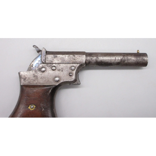 23 - Remington .41 rimfire split breach single shot saw handled Derringer pistol, 4