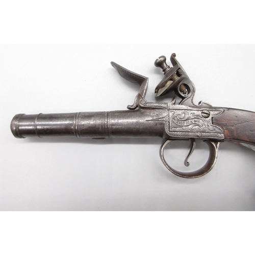 31 - 54 bore flintlock cannon barrel pocket pistol by `Thomas', 2.5
