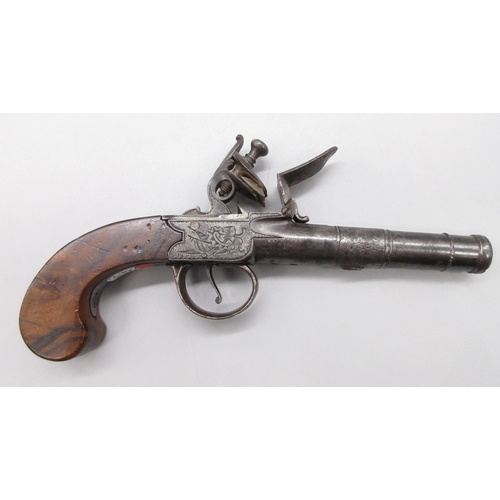 31 - 54 bore flintlock cannon barrel pocket pistol by `Thomas', 2.5