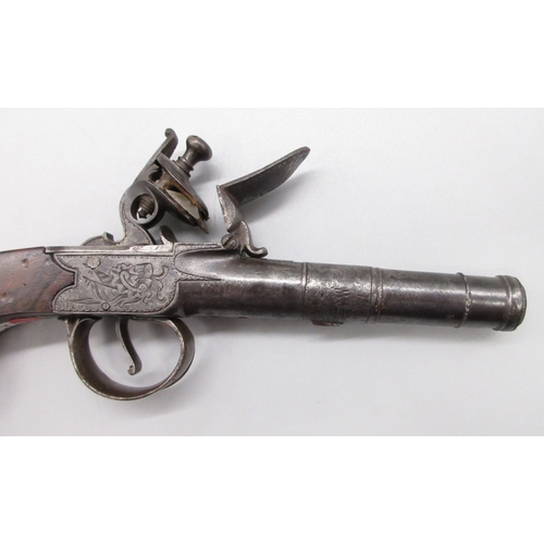 31 - 54 bore flintlock cannon barrel pocket pistol by `Thomas', 2.5