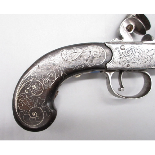 32 - 34 bore flintlock cannon barrel pistol by `W. Mold', 3.75