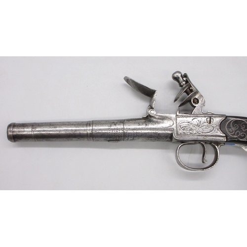 32 - 34 bore flintlock cannon barrel pistol by `W. Mold', 3.75