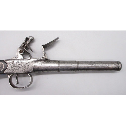 32 - 34 bore flintlock cannon barrel pistol by `W. Mold', 3.75
