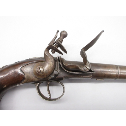 34 - Queen Anne 18 bore flintlock pistol by `G. Gill Richmond', 5.5