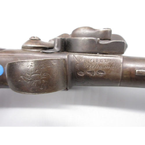 34 - Queen Anne 18 bore flintlock pistol by `G. Gill Richmond', 5.5