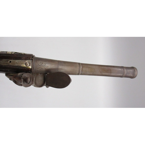 34 - Queen Anne 18 bore flintlock pistol by `G. Gill Richmond', 5.5