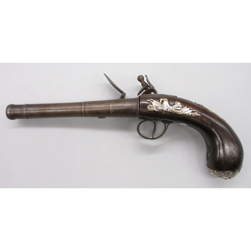 34 - Queen Anne 18 bore flintlock pistol by `G. Gill Richmond', 5.5