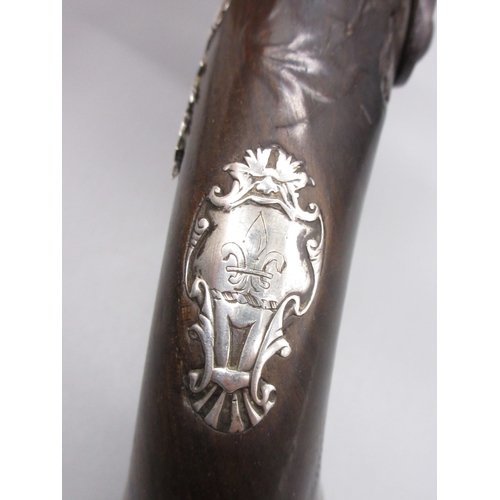 35 - Pair of Queen Anne 20 bore flintlock cannon barrel pistols by `Hawks of Oxford', 6