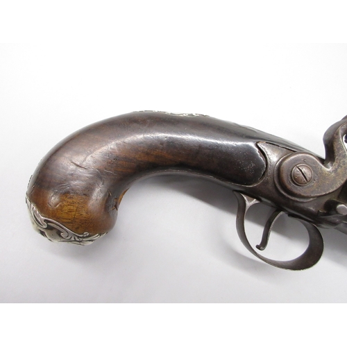 35 - Pair of Queen Anne 20 bore flintlock cannon barrel pistols by `Hawks of Oxford', 6
