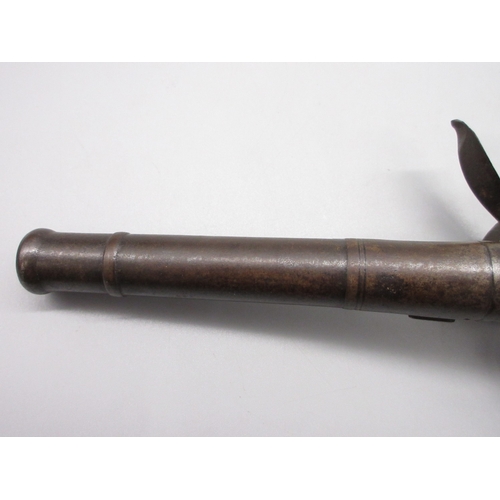 35 - Pair of Queen Anne 20 bore flintlock cannon barrel pistols by `Hawks of Oxford', 6