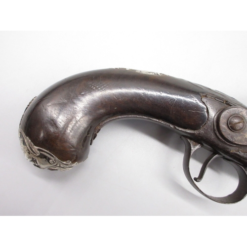 35 - Pair of Queen Anne 20 bore flintlock cannon barrel pistols by `Hawks of Oxford', 6