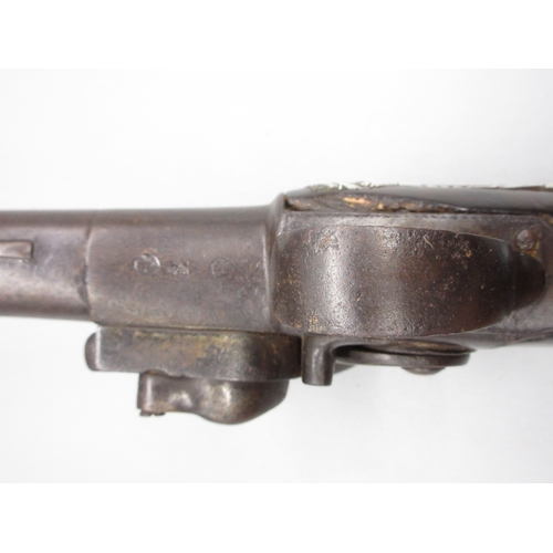 35 - Pair of Queen Anne 20 bore flintlock cannon barrel pistols by `Hawks of Oxford', 6