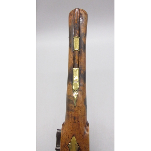 41 - Flintlock brass barrel blunderbuss type pistol by `Jeffreys London' 9