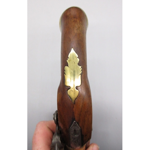 41 - Flintlock brass barrel blunderbuss type pistol by `Jeffreys London' 9