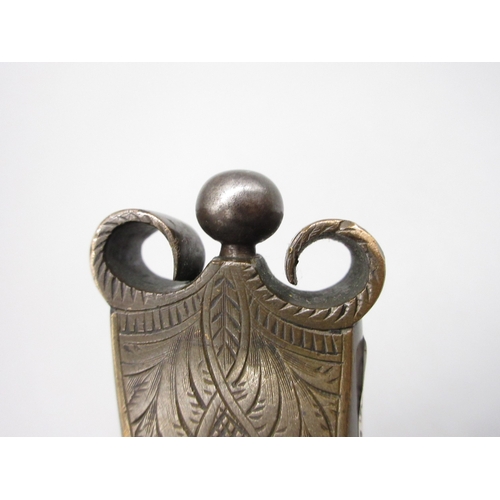 43 - Scottish brass 28 bore flintlock belt pistol by `Ross Edinburgh', 6