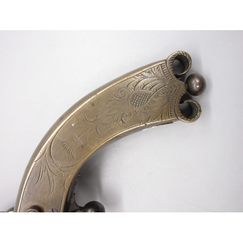 43 - Scottish brass 28 bore flintlock belt pistol by `Ross Edinburgh', 6