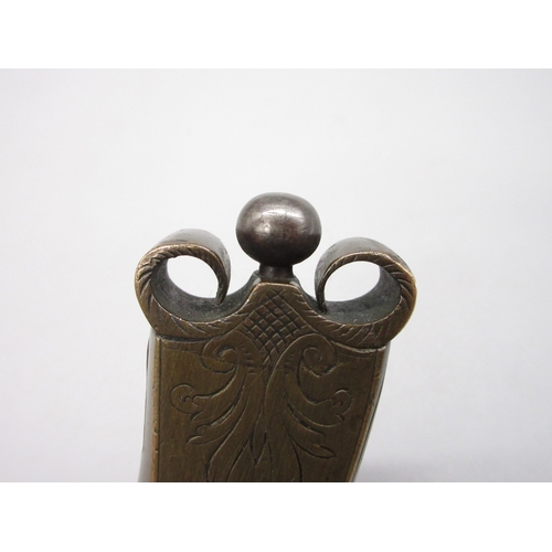 43 - Scottish brass 28 bore flintlock belt pistol by `Ross Edinburgh', 6