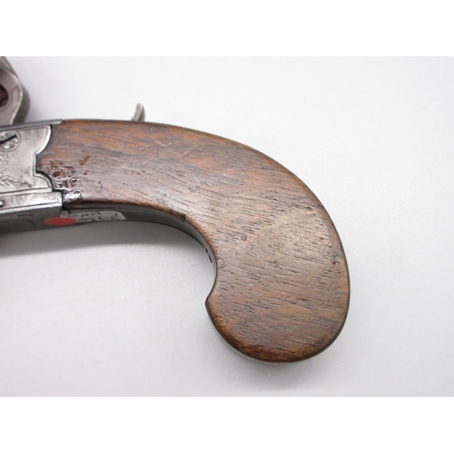 45 - 50 bore tap-action flintlock over and under pocket pistol by `Styan', 2.5