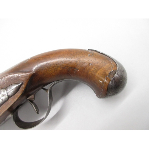 46 - Pair of 18th Century French 22 bore flintlock pistols by `Delety A Paris', 4
