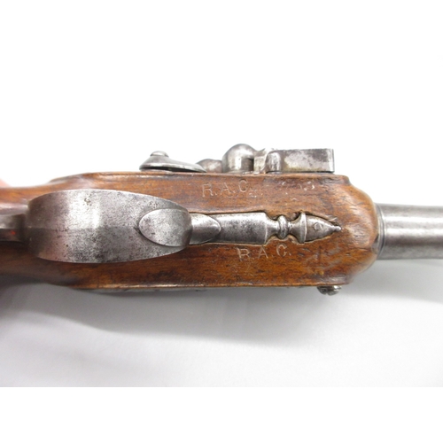 46 - Pair of 18th Century French 22 bore flintlock pistols by `Delety A Paris', 4