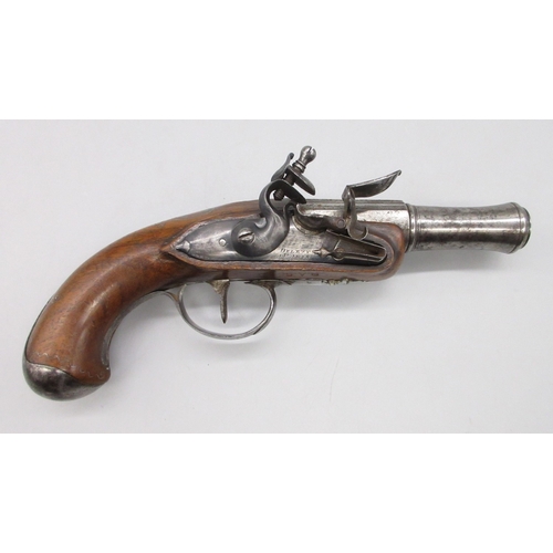 46 - Pair of 18th Century French 22 bore flintlock pistols by `Delety A Paris', 4