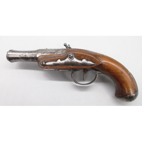 46 - Pair of 18th Century French 22 bore flintlock pistols by `Delety A Paris', 4