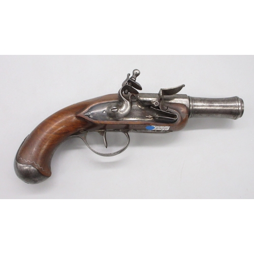 46 - Pair of 18th Century French 22 bore flintlock pistols by `Delety A Paris', 4