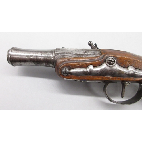 46 - Pair of 18th Century French 22 bore flintlock pistols by `Delety A Paris', 4
