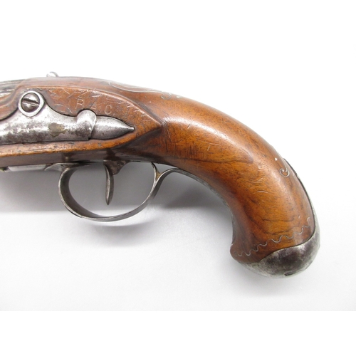 46 - Pair of 18th Century French 22 bore flintlock pistols by `Delety A Paris', 4