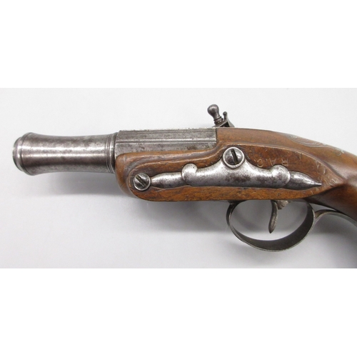 46 - Pair of 18th Century French 22 bore flintlock pistols by `Delety A Paris', 4